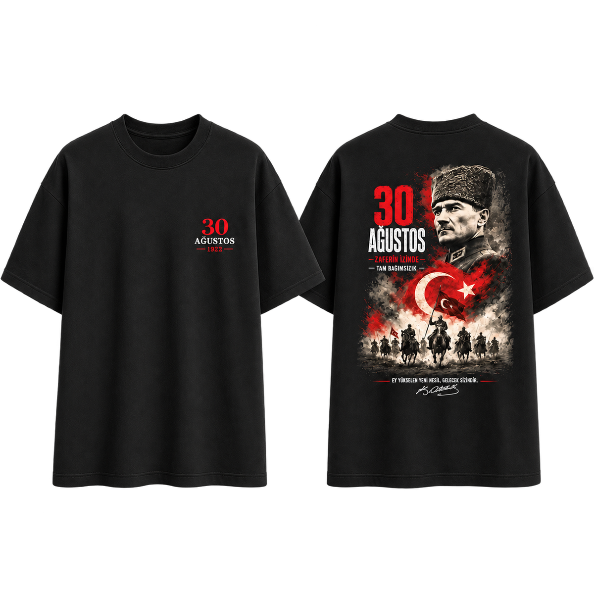 30 Ağustos Atatürk T-Shirt — raf sunumu