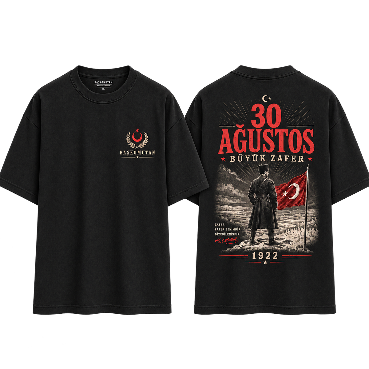 Başkomutan Atatürk T-Shirt — raf sunumu