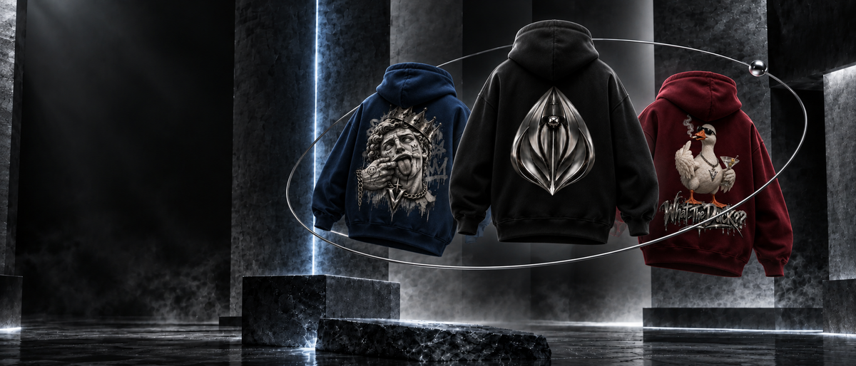 Valens kapüşonlu sweatshirt koleksiyonu: lacivert, siyah ve bordo tasarımlar.